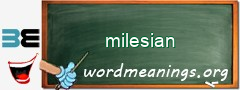 WordMeaning blackboard for milesian